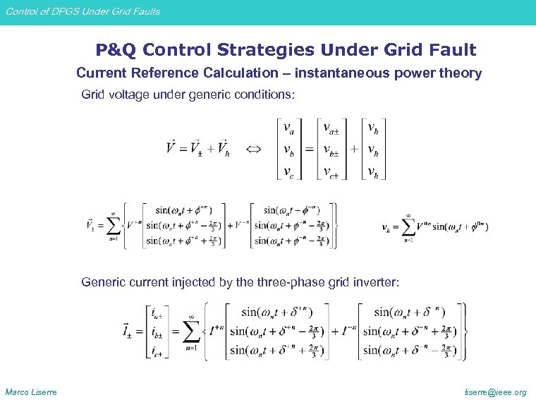 Control of DPGS Under Grid Faults P&Q Control Strategies Under Grid Fault Current Reference