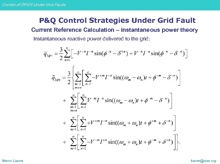 Control of DPGS Under Grid Faults P&Q Control Strategies Under Grid Fault Current Reference