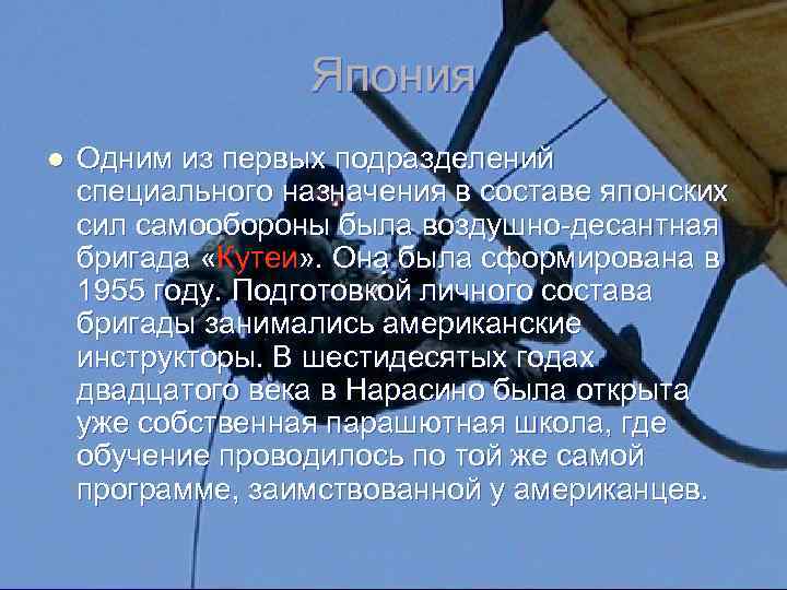 Япония l Одним из первых подразделений специального назначения в составе японских сил самообороны была