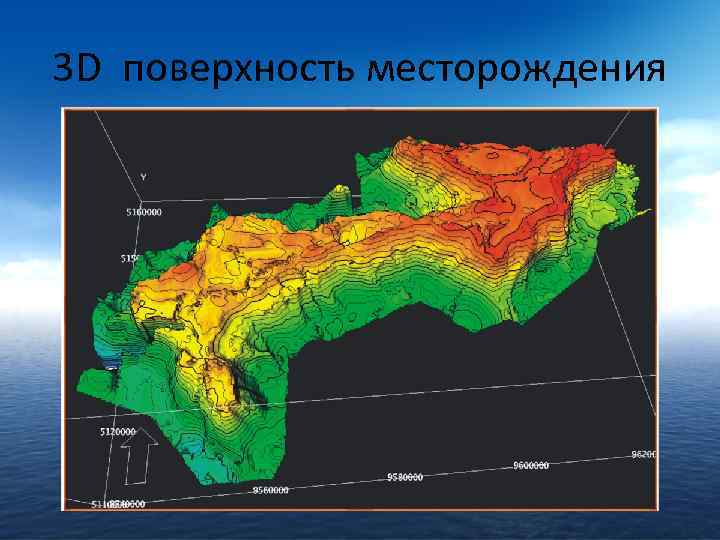 3 D поверхность месторождения 