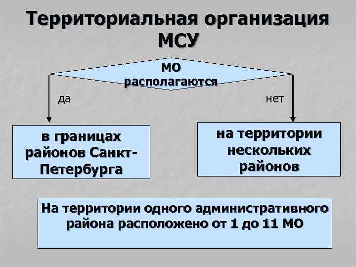 Организации местного самоуправления в городах