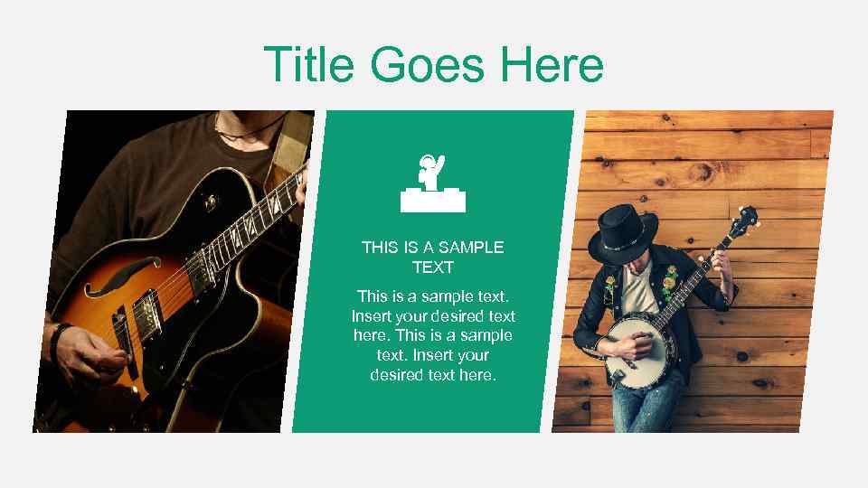 Title Goes Here THIS IS A SAMPLE TEXT This is a sample text. Insert