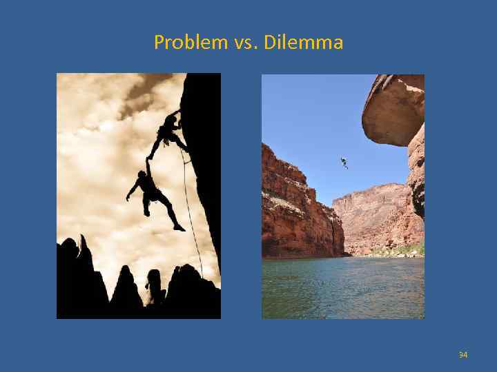 Problem vs. Dilemma 34 