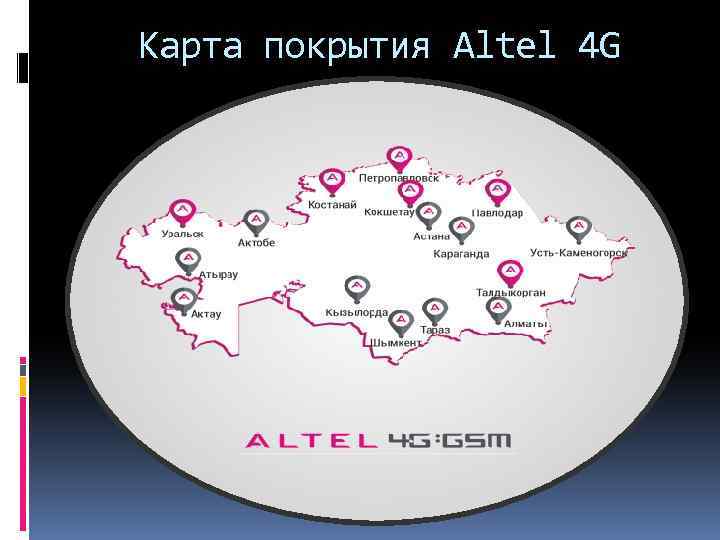 Карта покрытия алтел 4g в казахстане карта