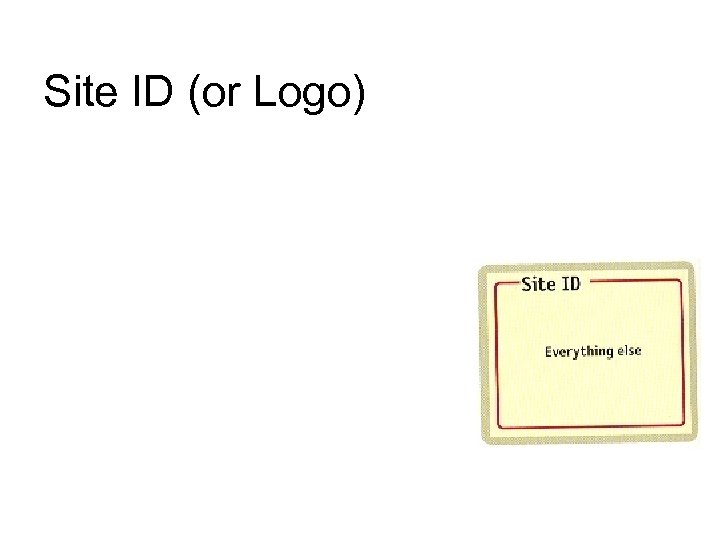 Site ID (or Logo) 