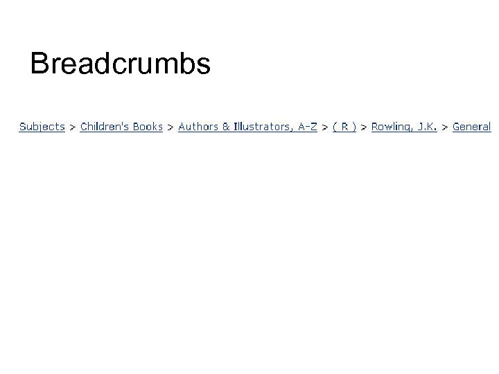 Breadcrumbs 