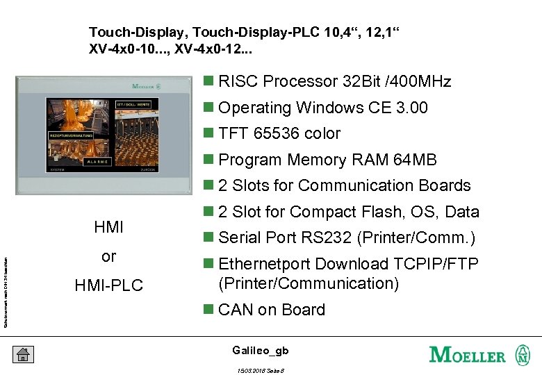 Touch-Display, Touch-Display-PLC 10, 4“, 12, 1“ XV-4 x 0 -10. . . , XV-4