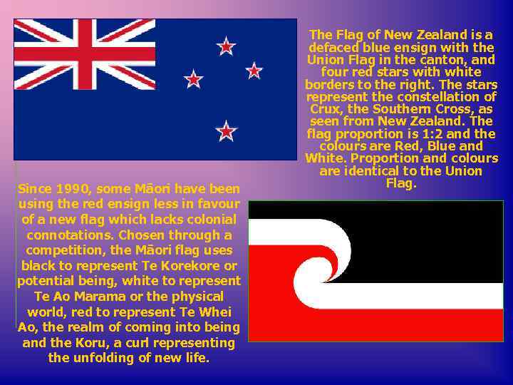 Since 1990, some Māori have been using the red ensign less in favour of