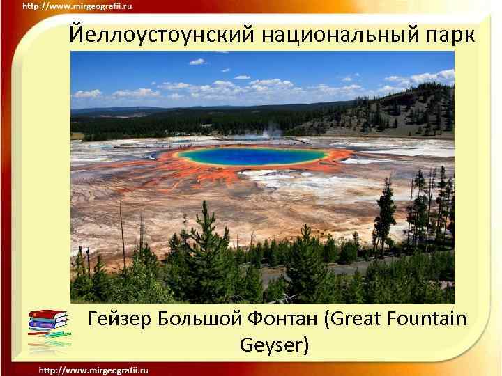 Йеллоустоунский национальный парк Гейзер Большой Фонтан (Great Fountain Geyser) 