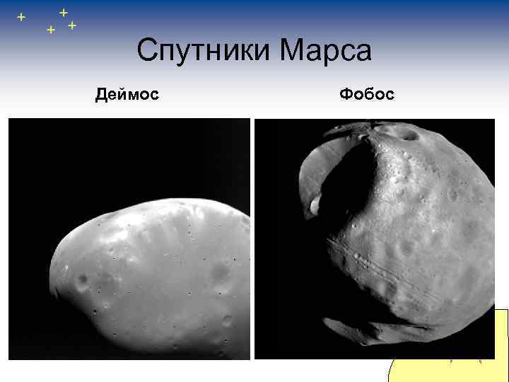 Спутники Марса Деймос Фобос 