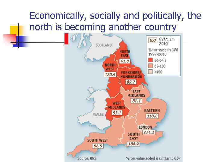 Economically, socially and politically, the north is becoming another country 