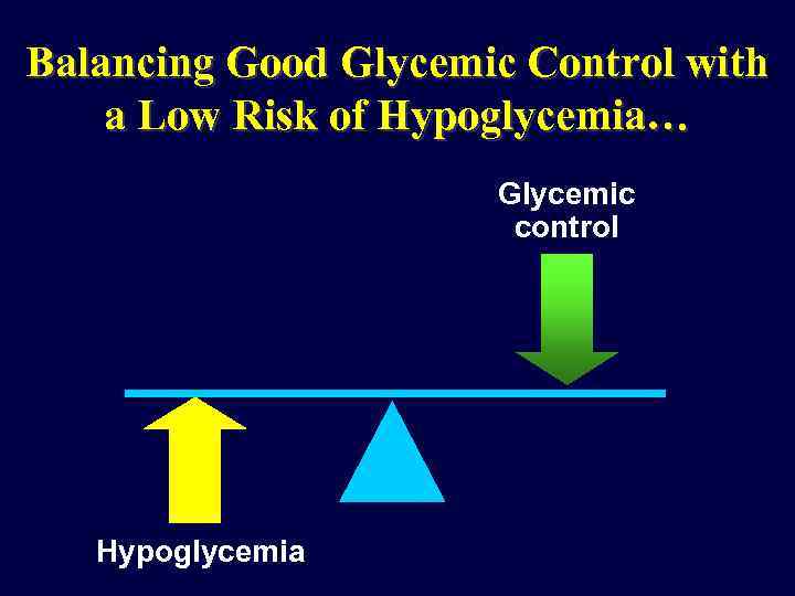 Balancing Good Glycemic Control with a Low Risk of Hypoglycemia… Glycemic control Hypoglycemia 