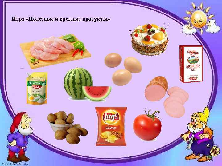 Игра «Полезные и вредные продукты» 