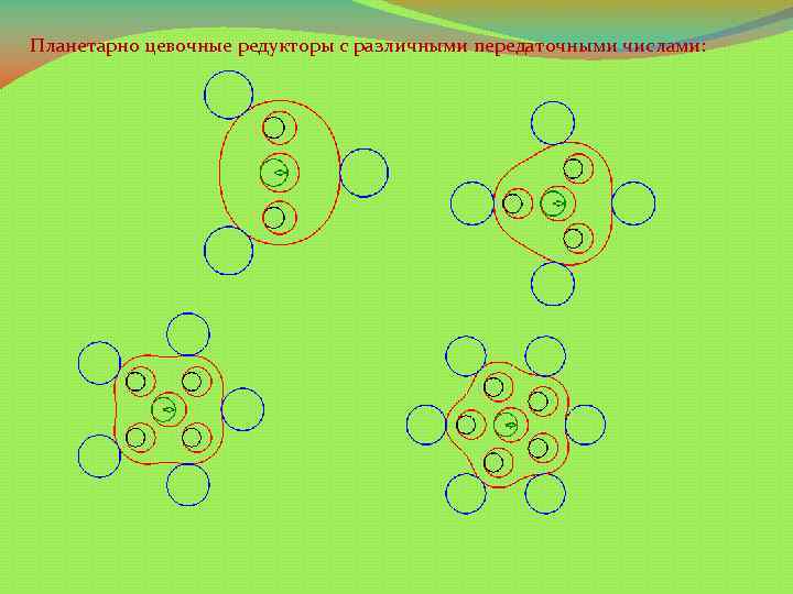 Планетарно цевочные редукторы с различными передаточными числами: 