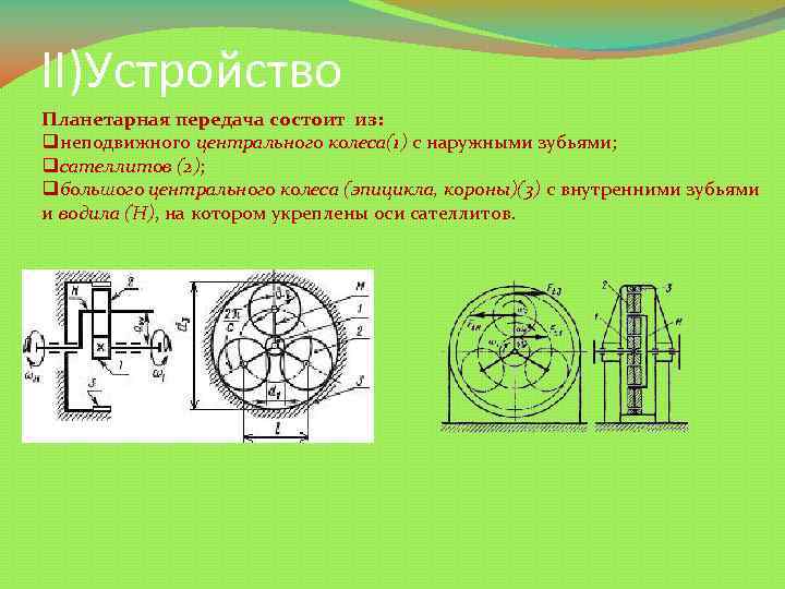 Планетарная передача схема