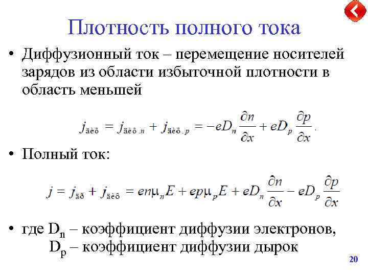 Как определить плотность тока