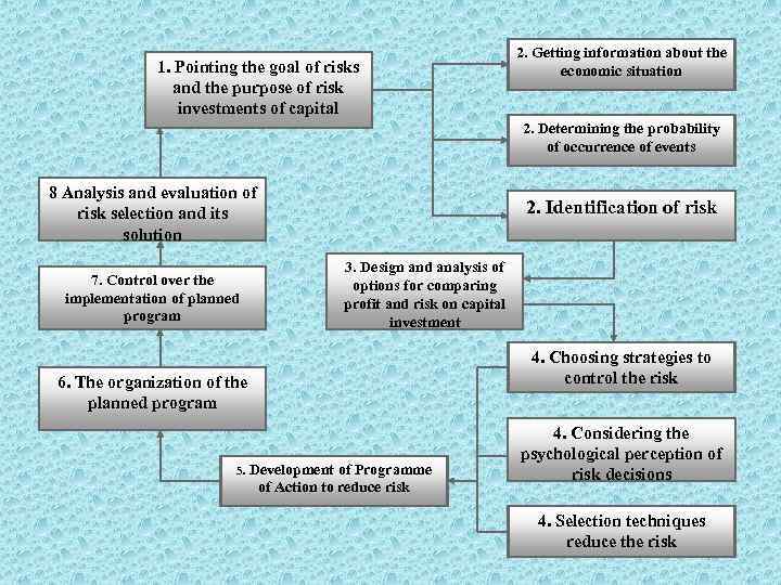 1. Pointing the goal of risks and the purpose of risk investments of capital