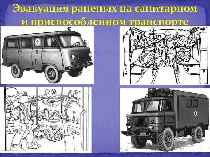 Эвакуация раненых на санитарном и приспособленном транспорте 19 