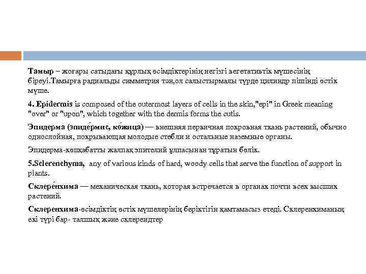 Тамыр – жоғары сатыдағы құрлық өсімдіктерінің негізгі вегетативтік мүшесінің біреуі. Тамырға радиальды симметрия тән,