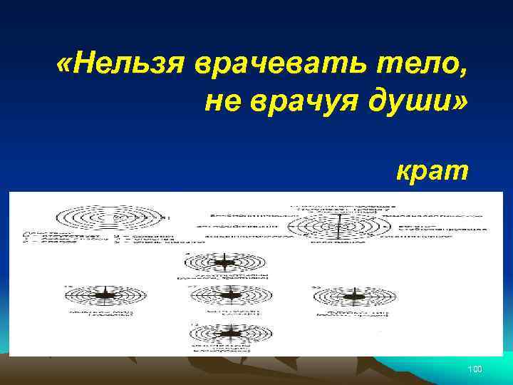  «Нельзя врачевать тело, не врачуя души» крат 100 