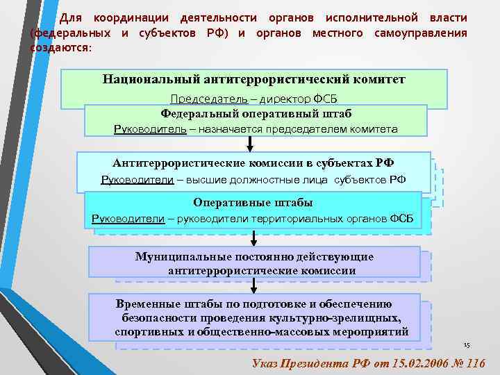 Для координации деятельности органов исполнительной власти (федеральных и субъектов РФ) и органов местного самоуправления