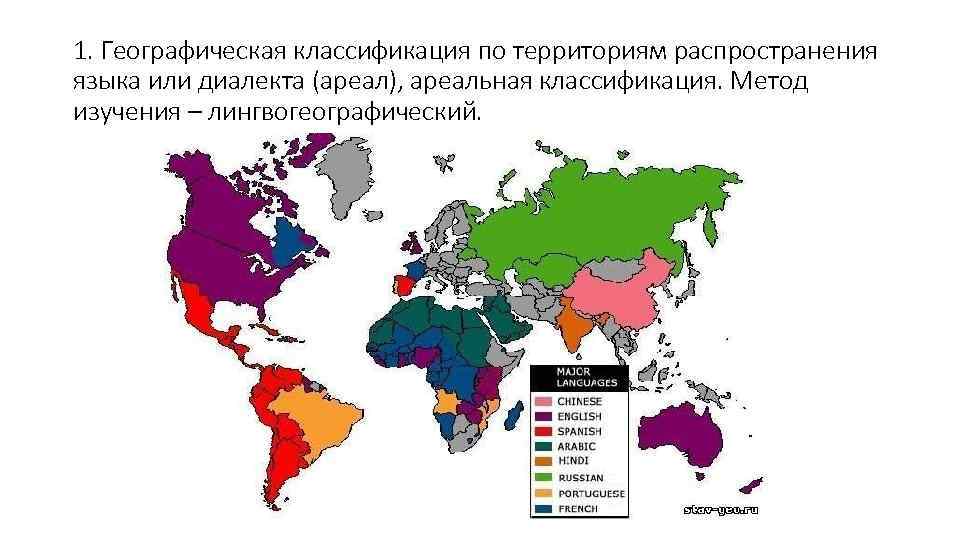 Карта мира по языкам