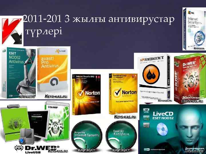 2011 -201 3 жылғы антивирустар түрлері 