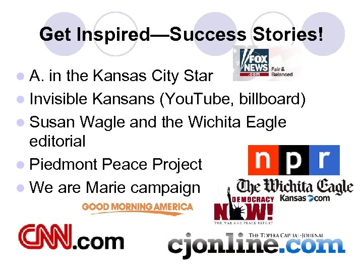 Get Inspired—Success Stories! l A. in the Kansas City Star l Invisible Kansans (You.