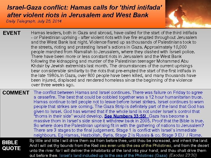 Israel-Gaza conflict: Hamas calls for 'third intifada' after violent riots in Jerusalem and West