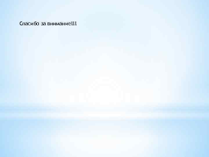 Спасибо за внимание!!! 