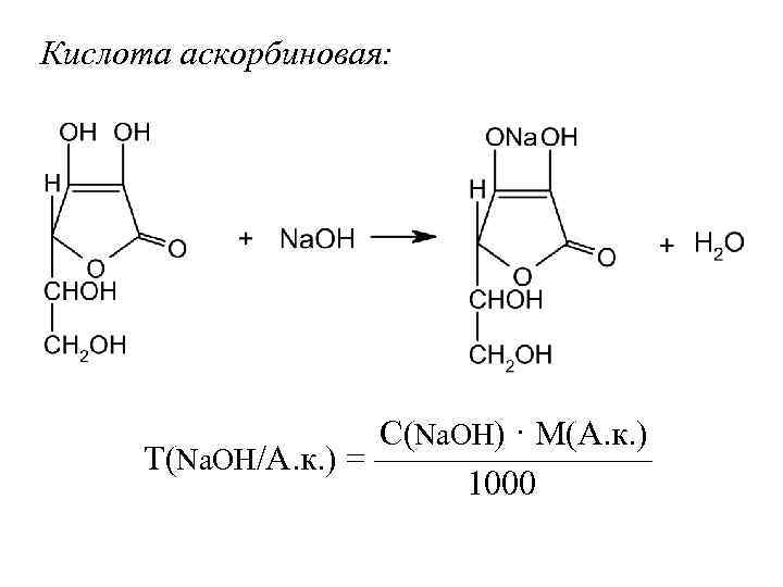 Аскорбиновая кислота химические свойства