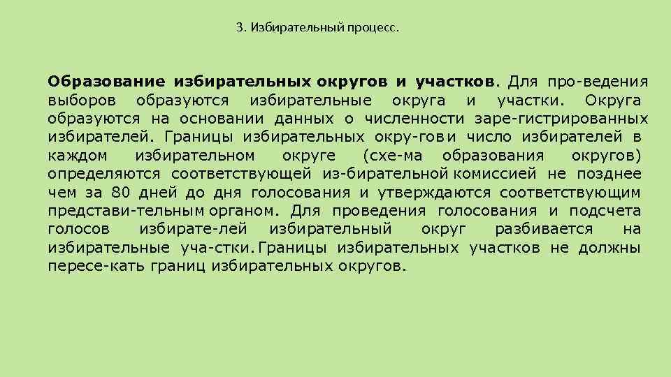 Образование избирательных округов презентация