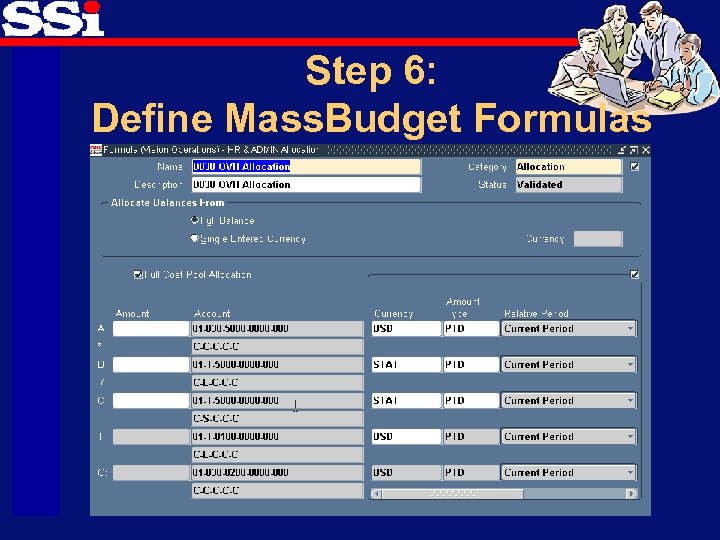 Step 6: Define Mass. Budget Formulas 