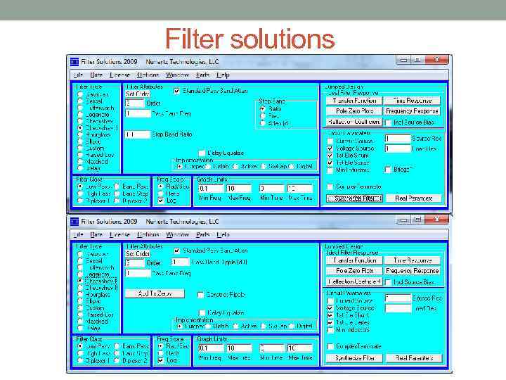 Filter solutions 