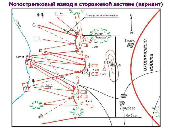 Мотострелковый взвод в сторожевой заставе (вариант) 