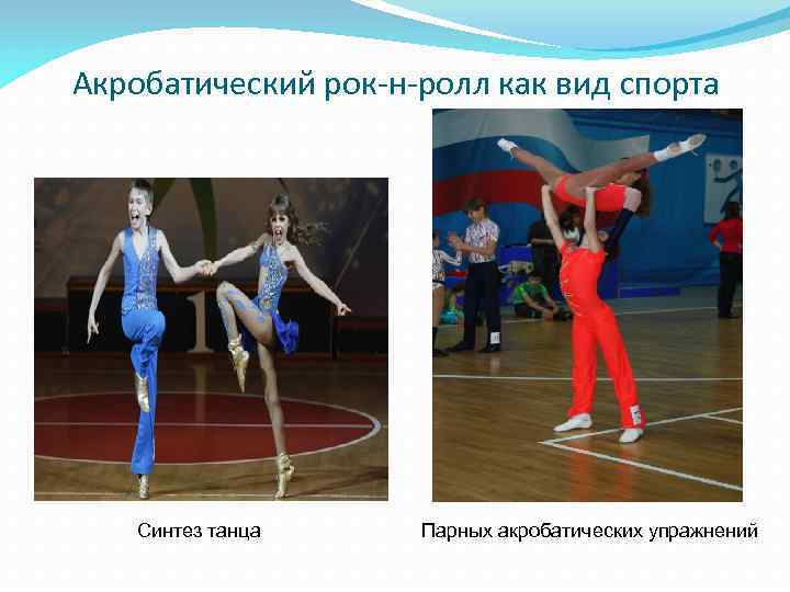 Акробатический рок-н-ролл как вид спорта Синтез танца Парных акробатических упражнений 