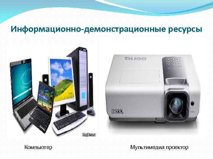 Информационно-демонстрационные ресурсы Компьютер Мультимедиа проектор 