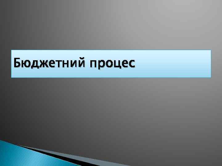 Бюджетний процес 