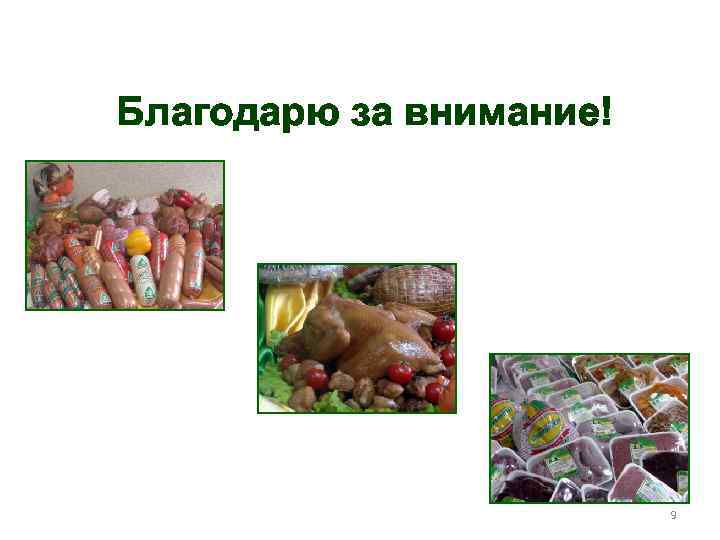 Благодарю за внимание! 9 
