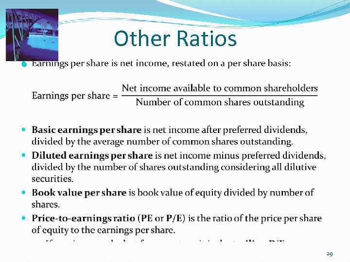 Other Ratios 29 