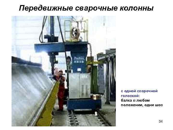 Передвижные сварочные колонны с одной сварочной головкой: балка в любом положении, одни шов 34