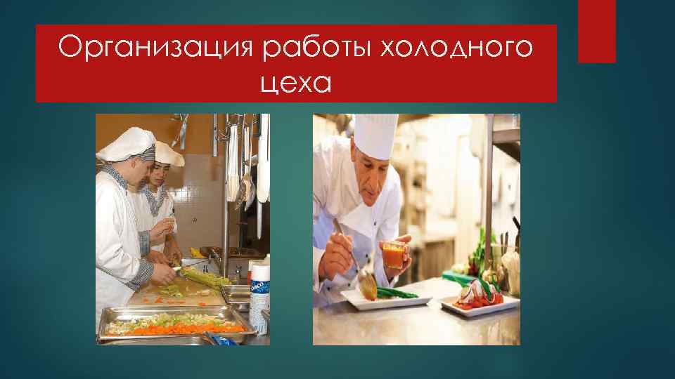 Организация работы холодного цеха 