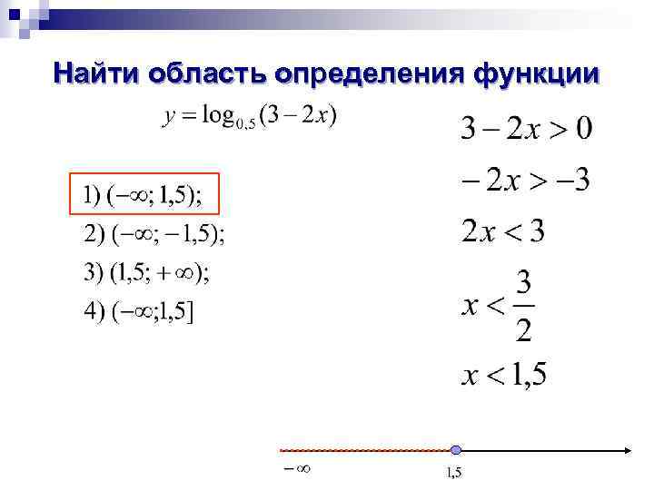 Найти область определения функции 