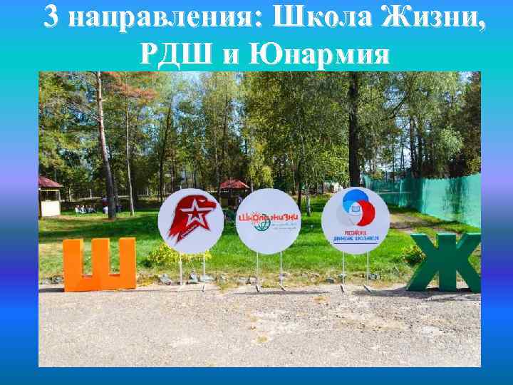 3 направления: Школа Жизни, РДШ и Юнармия 