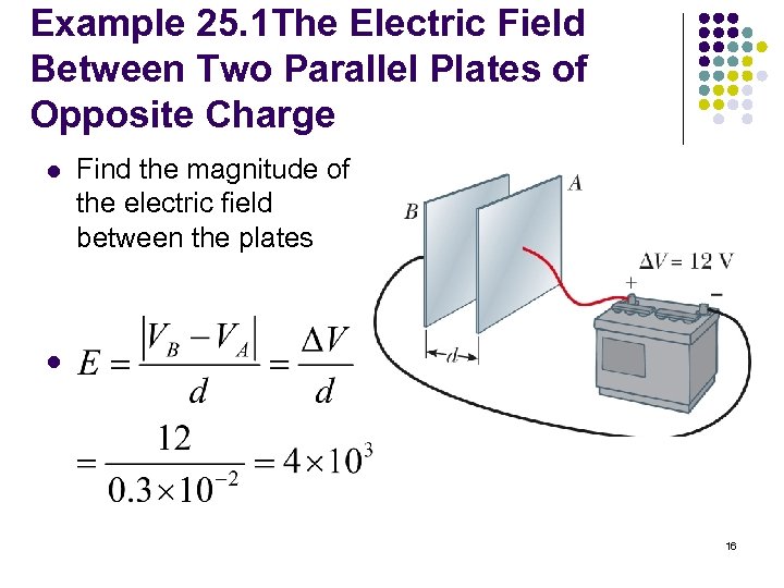 Example 25. 1 The Electric Field Between Two Parallel Plates of Opposite Charge l