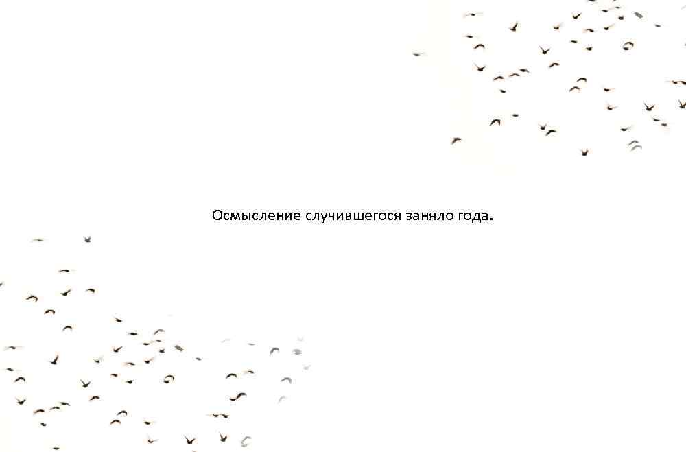 Осмысление случившегося заняло года. 