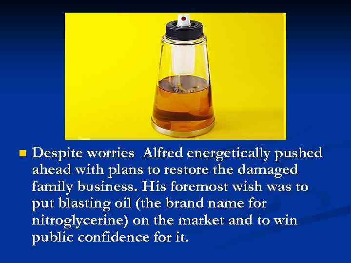 n Despite worries Alfred energetically pushed ahead with plans to restore the damaged family