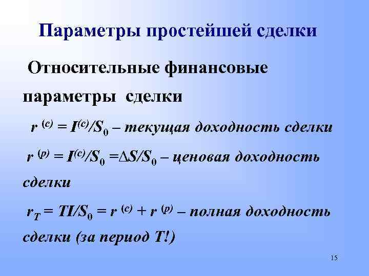 Простейшие параметры. Рентабельность сделки. Доходность от сделки формула. Параметры сделки. Рентабельность сделки формула.