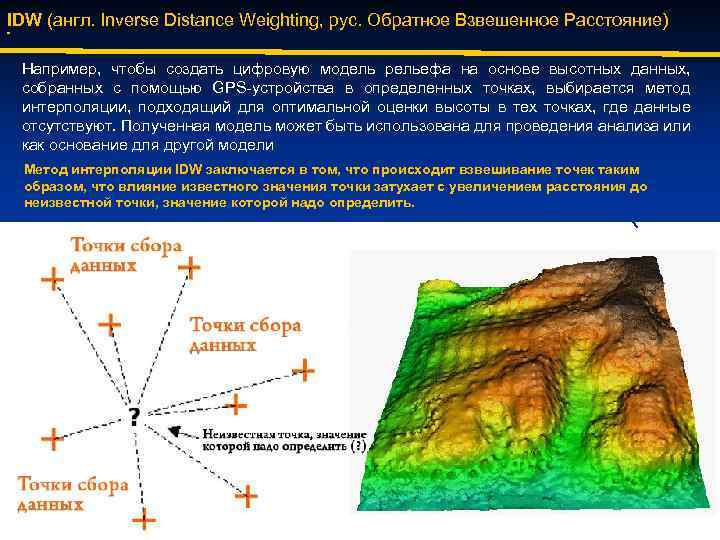 Обратное расстояние. Интерполяция методом обратно взвешенных расстояний. Метод взвешивания обратно расстоянию. Метод обратных взвешенных расстояний. Метод обратно взвешенных расстояний.