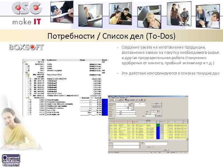 Потребности / Список дел (To-Dos) - Создание заказа на изготовление продукции, составление заявки на